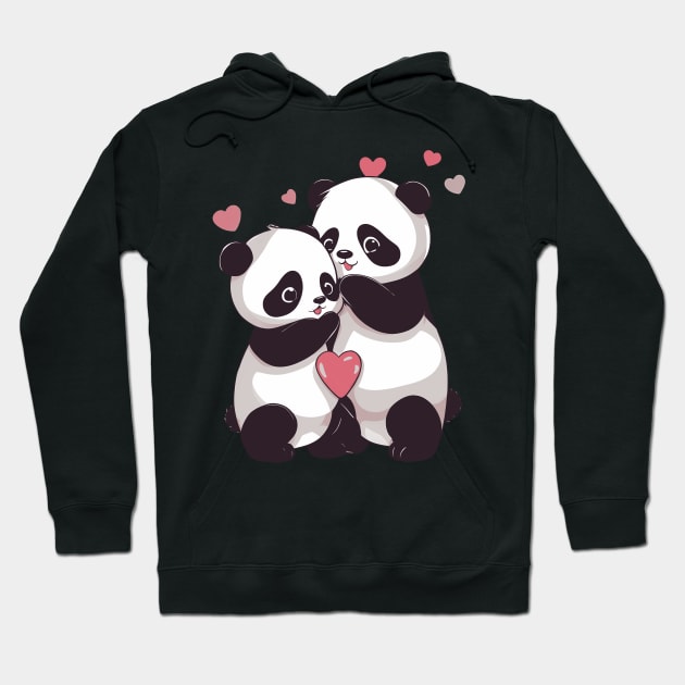 I Love You Panda Hoodie by animegirlnft